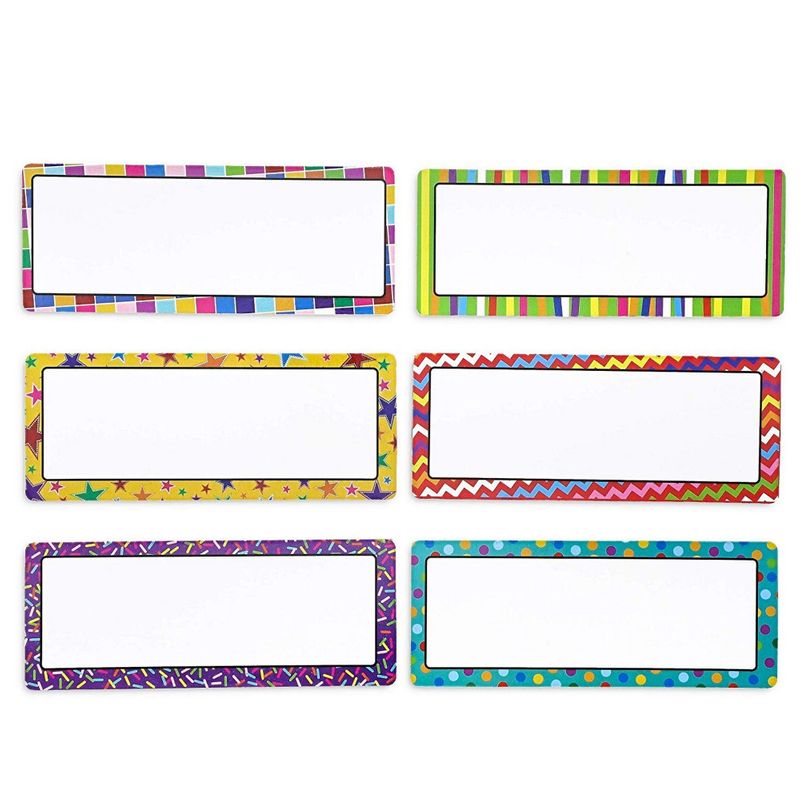 36 Pack Magnetic Classroom Name Tags Labels for Whiteboards, 2 x 5 Inches