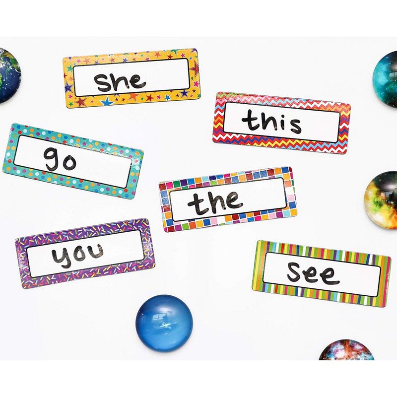 Magnetic Dry Erase Classroom Name Tags (3 x 1 Inches, 36 Pack)