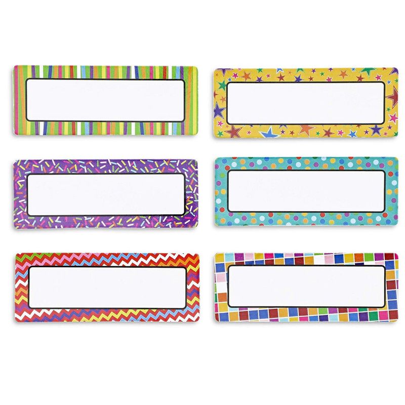 Magnetic Dry Erase Classroom Name Tags (3 x 1 Inches, 36 Pack)