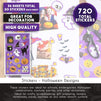 Halloween Stickers for Kids, Goodie Bag Sticker Sheet (36 Pack)