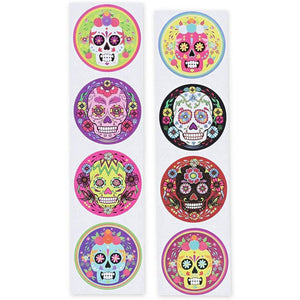 Day of The Dead Sugar Skull Sticker Roll (1.5 in, 1000 Count)