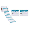 Visitor Sticker - 500-Count Name Label Sticker, Identification Sticker Roll for Vistor Pass at School, Daycare, Hospital, Clinic, Museum, Business, Blue and White, 3 x 2 Inches