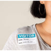 Visitor Sticker - 500-Count Name Label Sticker, Identification Sticker Roll for Vistor Pass at School, Daycare, Hospital, Clinic, Museum, Business, Blue and White, 3 x 2 Inches