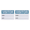 Visitor Sticker - 500-Count Name Label Sticker, Identification Sticker Roll for Vistor Pass at School, Daycare, Hospital, Clinic, Museum, Business, Blue and White, 3 x 2 Inches