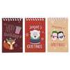 Christmas Mini Notebooks, Kids Stocking Stuffers (3 x 5 In, 6 Designs, 24 Pack)