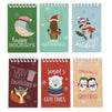 Christmas Mini Notebooks, Kids Stocking Stuffers (3 x 5 In, 6 Designs, 24 Pack)