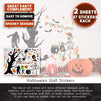 Halloween Wall Stickers - 2-Sheet Festive Halloween Theme Wall Decals, Peel & Stick Removable Halloween Decoration Stickers for Home, Windows, Doors, Glass, Includes Skeleton, Frankenstein, Pumpkin