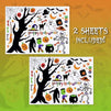 Halloween Wall Stickers - 2-Sheet Festive Halloween Theme Wall Decals, Peel & Stick Removable Halloween Decoration Stickers for Home, Windows, Doors, Glass, Includes Skeleton, Frankenstein, Pumpkin