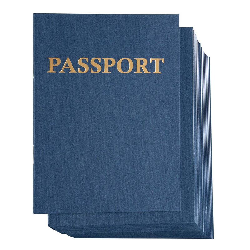 Juvale Blank Passport Notebook for Kids Pretend Play (4.25 x 5.75 in, 24 Pack)
