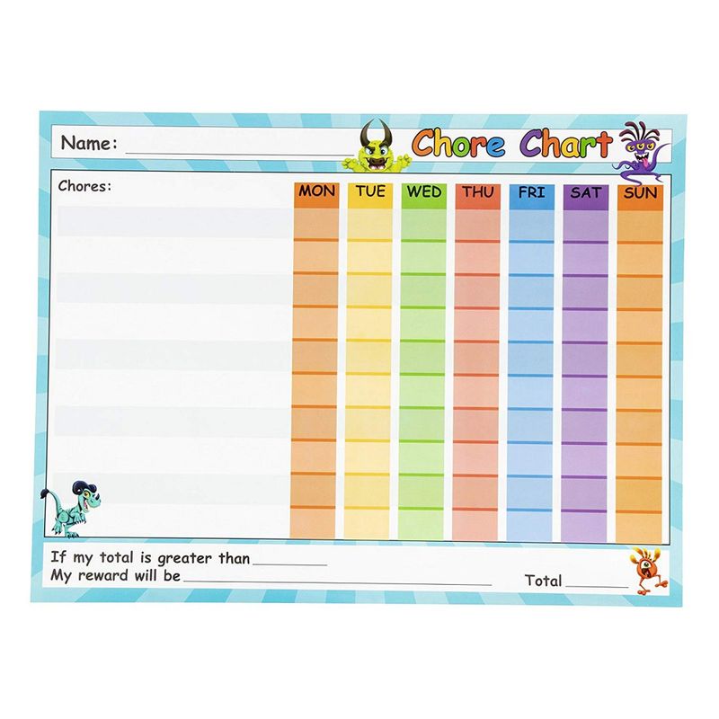 Juvale 6 Pack Chore Chart, Kids Reward Behavior Charts for Classroom, 14.5 x 11 in.