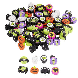 Halloween Party Favors - 100-Pack Mini Eraser for Kids, Trick-or-Treat, Carnival Prizes, Classroom Rewards, Goodie Bags, Giveaways, 8 Assorted Designs, 1.3 x 1.1 x 0.5 Inches