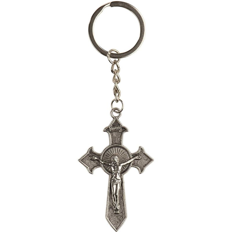 12 Pack Metal Cross Keychains, Jesus Key Rings, Religious Door, Car, Key  Holders for Easter, Baptism