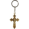 Cross Keychains - 24-Pack Metal Cross Key Chains, Jesus Key Rings, Religious Door Car Key Holders, Religious Favors for Christians, Silver and Gold