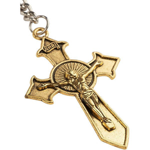 Cross Keychains - 24-Pack Metal Cross Key Chains, Jesus Key Rings, Religious Door Car Key Holders, Religious Favors for Christians, Silver and Gold