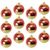 Juvale 12-Pack Christmas Tree Ornaments - Red and Gold Shatterproof Large Christmas Balls Decoration, Classic Holiday Design with Glitter, Hanging Plastic Bauble Decor, 2.7 Inches