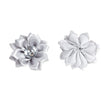 Juvale Fabric Flowers for Crafts, Grey Satin Embellishments with Rhinestones (1.5 in, 60 Pack)