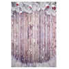 Rustic Christmas Photo Booth Backdrop for Holiday Party, Shabby Chic Design (5 x 7 Ft)