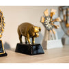 Juvale Golden Pig Trophy - Small Resin Pig Award Trophy for Food Competitions, Parties 3.5 x 3.25 x 1.5 Inches