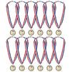 Juvale 6 Pack - Gold Winner Zinc Alloy Award Medals with America Flag,2.75" - Gold