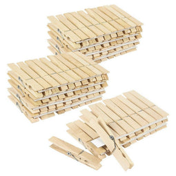 100 Pack Juvale Large Wooden Clothespins (4 x 0.5 Inches)