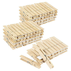 100 Pack Juvale Large Wooden Clothespins (4 x 0.5 Inches)