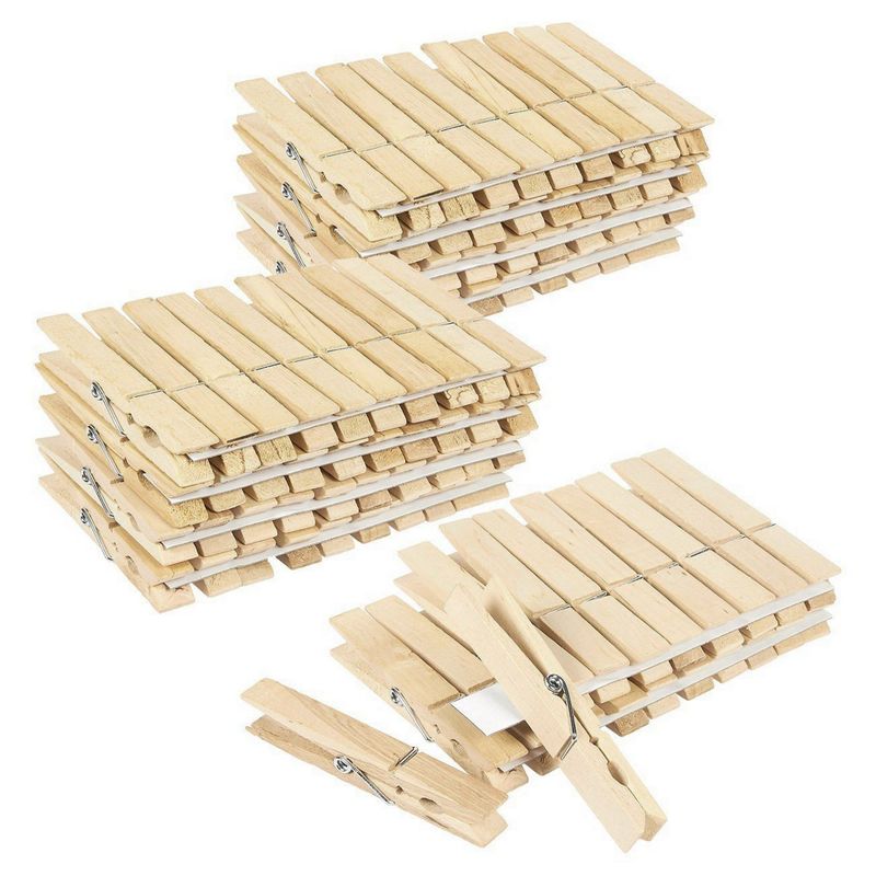 Juvale 100-Pack Large 4 Inch Wooden Clothespins - Heavy Duty Outdoor  Clothes Clips for Hanging Clothes, Art, Crafts, Photo Displays