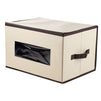 Foldable Storage Bins, Fabric Cubes (Cream, 16.2 x 10 x 12 in, 3 Pack)