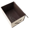 Foldable Storage Bins, Fabric Cubes (Cream, 16.2 x 10 x 12 in, 3 Pack)