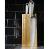 Bamboo Knife Block with Bristles - Natural Universal Knife Stand Holder for Household Kitchen or Restaurant Use - 8.75 x 4 x 4 inches
