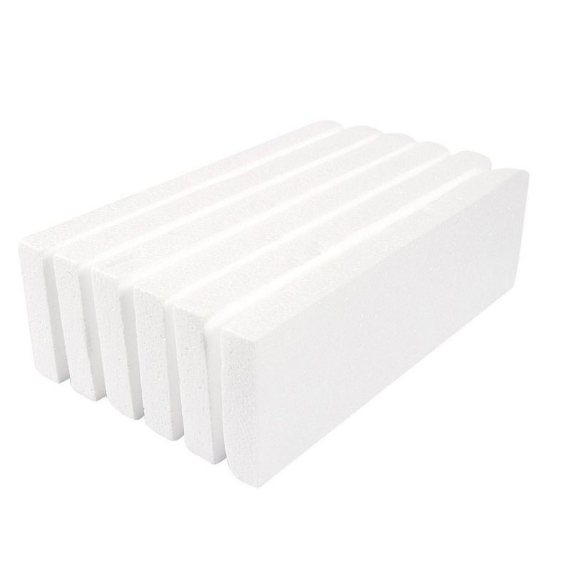 Foam Rectangles for Crafts (12 x 4 x 1 In, 6 Pack)