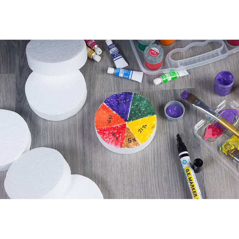 Foam Circles, Arts and Crafts Supplies (4 x 4 x 1 in, 12-Pack)