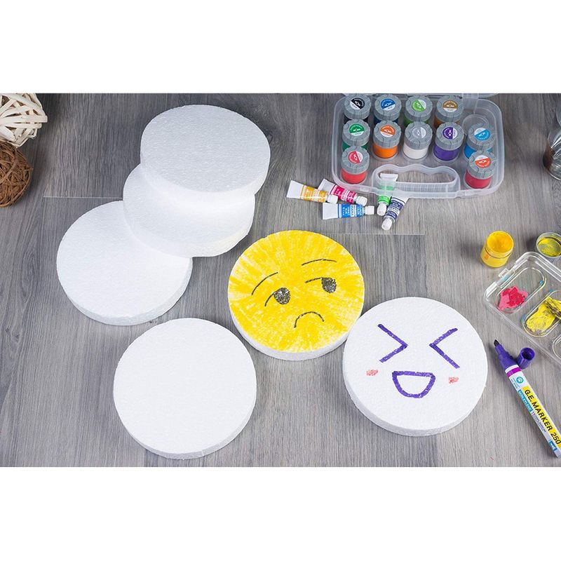 Craft Foam Disc Circle - Smooth Styrofoam Polystyrene Foam Disc for Any  Craft and DIY Project - 12 Pack