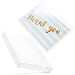 Juvale 50-Pack Clear Greeting Card and Photo Storage Box Cases, 4.5 x 6 Inches