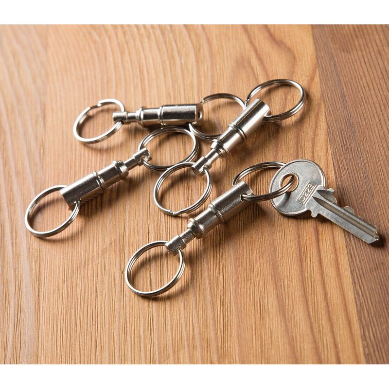 Classic Split Key Ring Stainless Steel Keychain Durable Carabiners