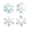 Christmas Snowflake Swirl Decorations for Holiday Party Decor (Silver, 30 Pack)