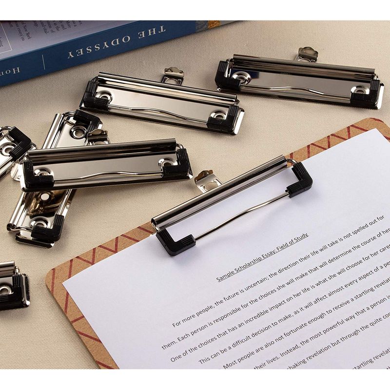 Mountable Clipboard Clips with Rubber Feet (3.9 x 1.2 in, 20 Pack)