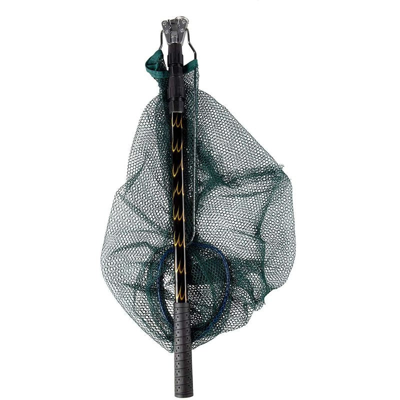 Fishing Net - Fish Landing Net, Collapsible Foldable Fish Net, Fish Catching Net, Extending Aluminum Pole Handle and Durable Nylon Mesh, 27.5 x 3 x 1.2 Inches Folded