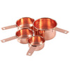 4-Piece Set of Stainless Steel Measuring Cup Set - Copper-Plated Metal Measuring Cups, Precision Measuring Cup Set for Baking, Cooking, Dry and Liquid Ingredients