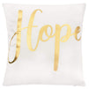 Juvale White Throw Pillow Covers, Blessed, Hope, Believe, and Faith (18 x 18 in, 4 Pack)