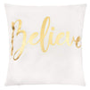 Juvale White Throw Pillow Covers, Blessed, Hope, Believe, and Faith (18 x 18 in, 4 Pack)