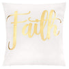 Juvale White Throw Pillow Covers, Blessed, Hope, Believe, and Faith (18 x 18 in, 4 Pack)