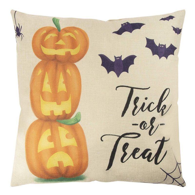 Juvale Happy Halloween Throw Pillow Covers, 4 Designs (17 x 17 in, 4 Pack)