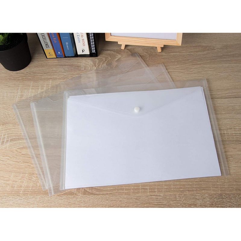 Juvale Clear Plastic Document File Folders (Letter Size, 30-Pack)