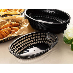 Juvale Plastic Oval Food Baskets for Deli Fast Food Service (24-Pack)