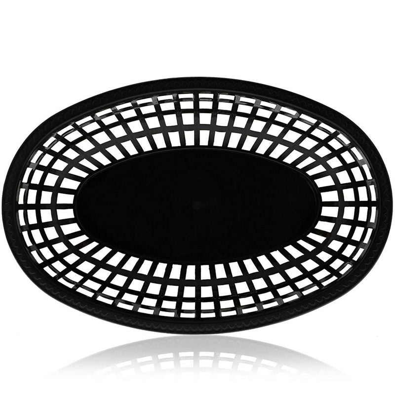 Juvale Plastic Oval Food Baskets for Deli Fast Food Service (24-Pack)