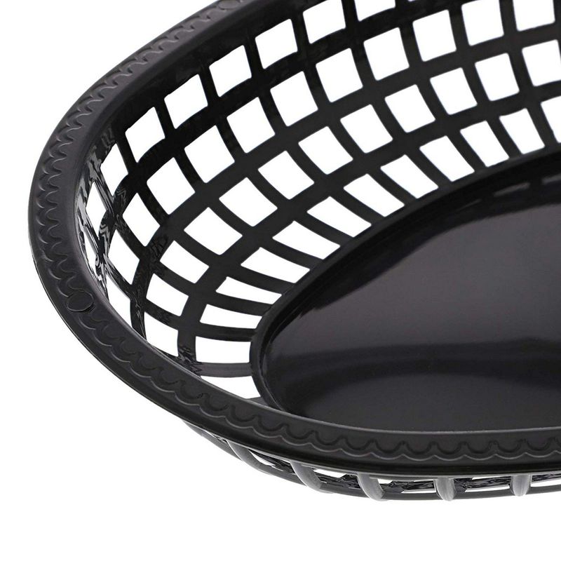 Juvale Plastic Oval Food Baskets for Deli Fast Food Service (24-Pack)