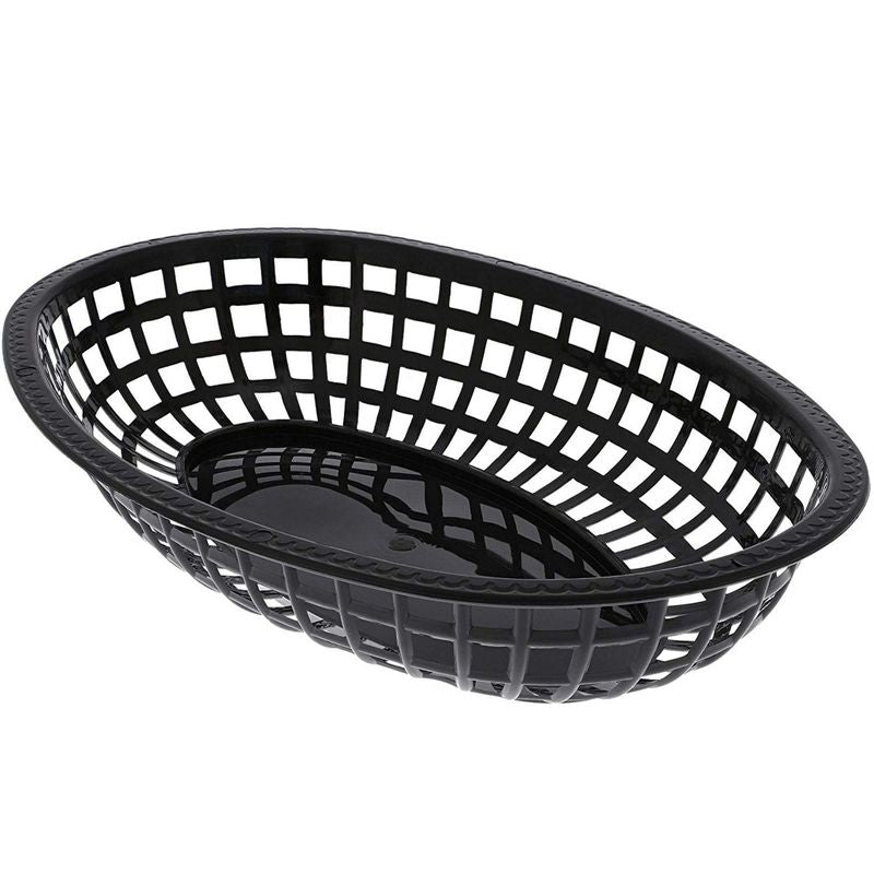 Juvale Plastic Oval Food Baskets for Deli Fast Food Service (24-Pack)