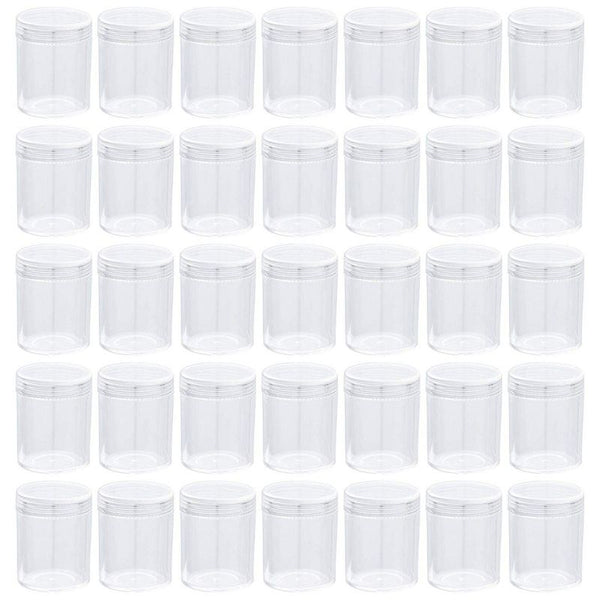 Juvale Plastic Canning Jars with Lids for Slime, Craft Storage, Beauty Products (1.2 oz, 35 Pack)