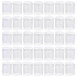 Juvale Plastic Canning Jars with Lids for Slime, Craft Storage, Beauty Products (1.2 oz, 35 Pack)