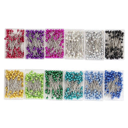 Sewing Pins, Ball Head Pins (12 Colors, 1.4 Inches, 1200 Pieces)